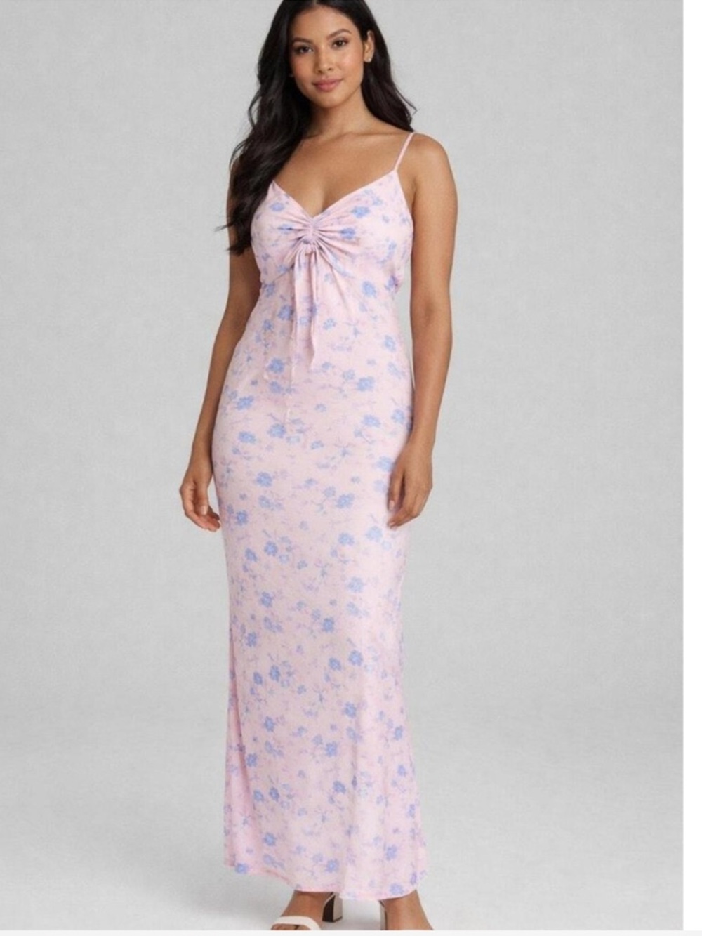 Wild Fable Pink and Blue Floral Maxi Dress